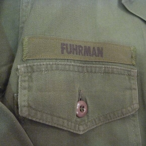 Vintage 70s 60s US Army Men Trooper Military Fatigue Jacket Green M Uniform War - Picture 11 of 11